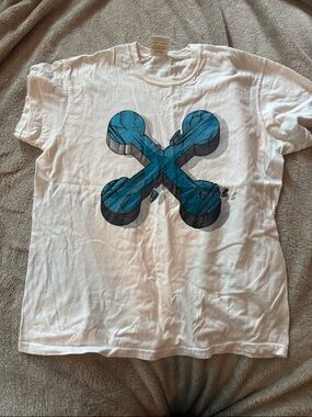 Comfort Colors White Tee with Blue Graphic